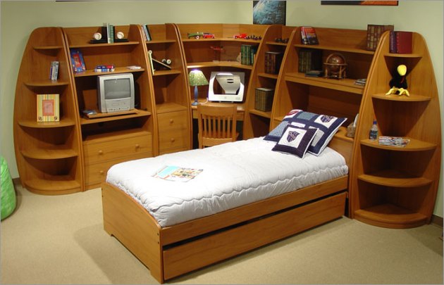 queen bookcase bed plans
